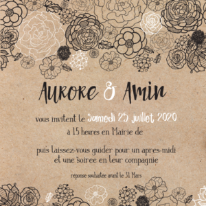 Faire-part "Fleurs" (×10)